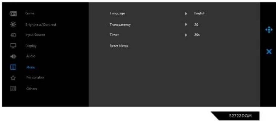 DELL S2722DGM - Icon Menu and submenus - 3