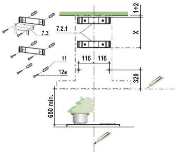 SMEG KSE60X2 - Bohren der Befestigungslöcher und Fixieren der Befestigungsbügel - 1
