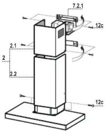 SMEG KSE90X2 - Unterer Kaminteil - 1