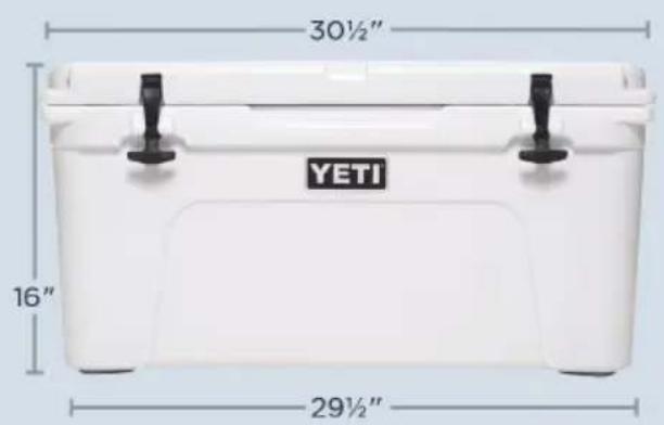 Yeti Tundra 125 - DIMENSIONS AND CAPACITY - 1