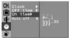LG 21FX6AGE - Setting the On/Off timer - 1