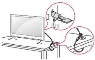 LG 43LF513A - Using the kensington security system - 1