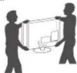 LG 43LF513A - Lifting and moving the TV - 3