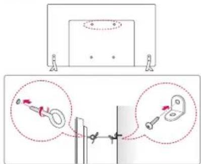 LG 43LF513A - Securing the TV to a wall - 1