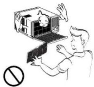 LG W126BC - Never touch the metal parts of the unit when removing the filter. - 3