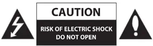 CAUTION RISK OF ELECTRIC SHOCK DO NOT OPEN