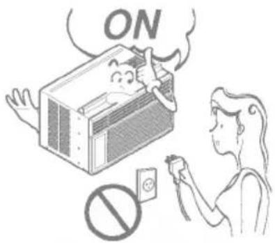 LG LWC243NSMM1 - Do not operate or stop the unit by inserting or pulling out the power plug. - 1