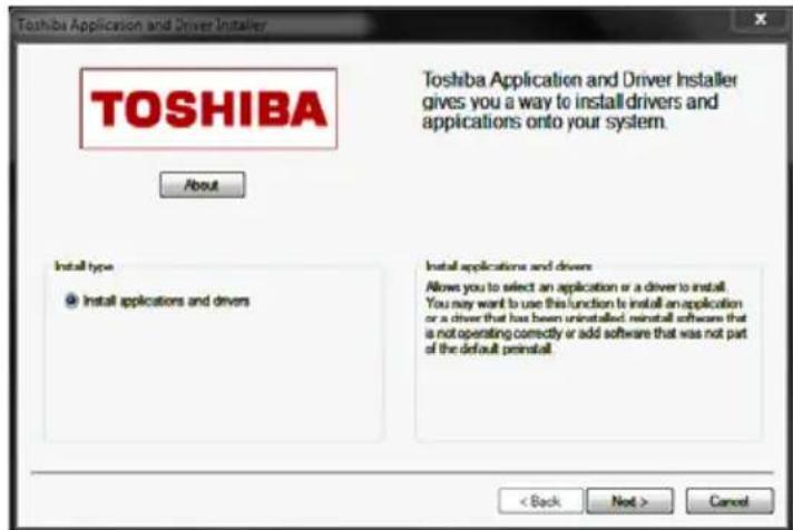 TOSHIBA Satellite T210 - TOSHIBA Application Installer - 1