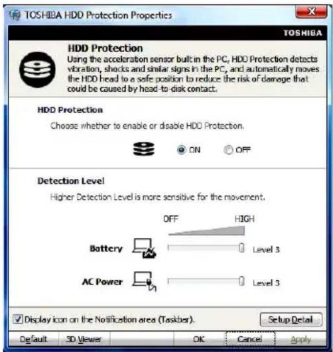 TOSHIBA Satellite T210 - TOSHIBA HDD Protection Utility - 1