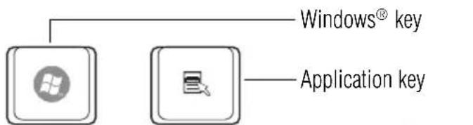 TOSHIBA Satellite T210 - Special Windows® keys - 1