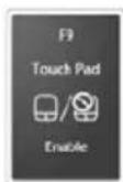 TOSHIBA Satellite T210 - Disabling or enabling the TouchPad™ - 1