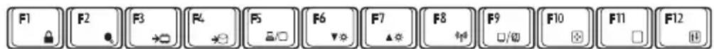 TOSHIBA Satellite T210 - Function keys - 1