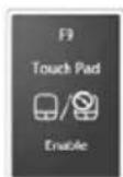 TOSHIBA Mini NB250 - Disabling or enabling the TouchPad™ - 1