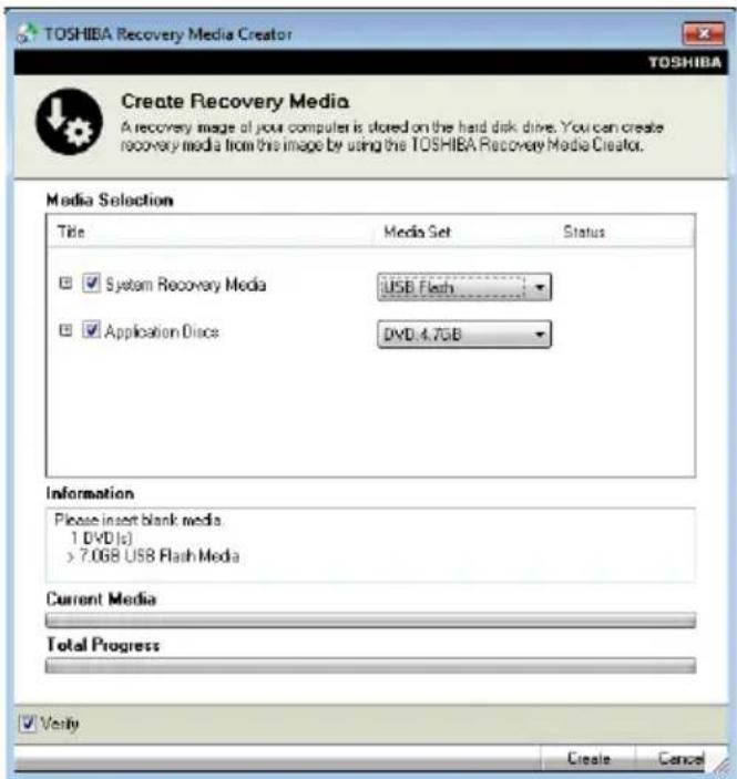 TOSHIBA Mini NB250 - Click Start, All Programs, My Toshiba, and then Recovery Media Creator. - 1