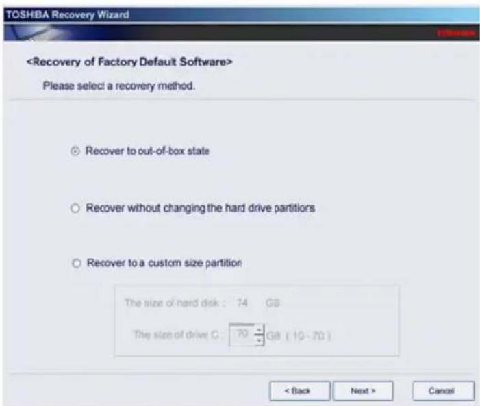 TOSHIBA Mini NB250 - Recovering to out-of-box state (recommended recovery method) - 3