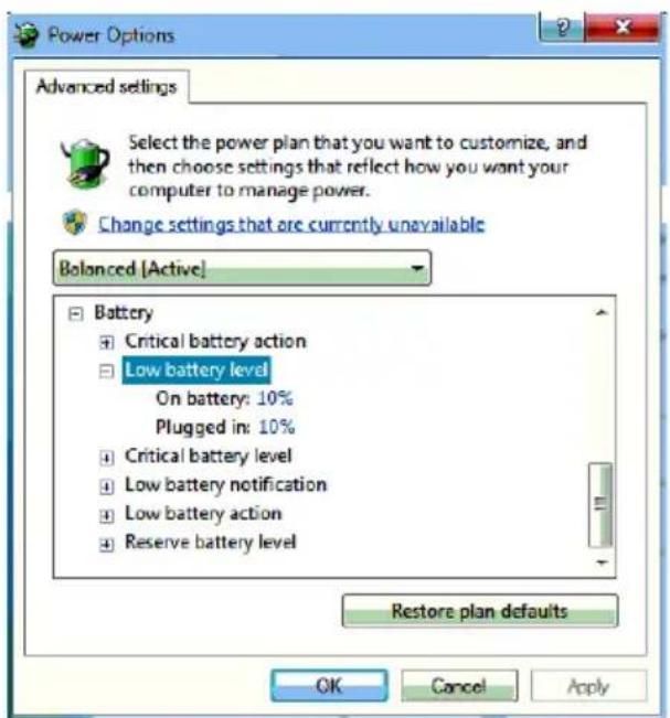 TOSHIBA Mini NB250 - Setting battery notifications - 1