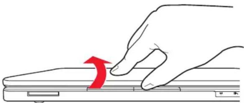 TOSHIBA Mini NB250 - Opening the display panel - 1