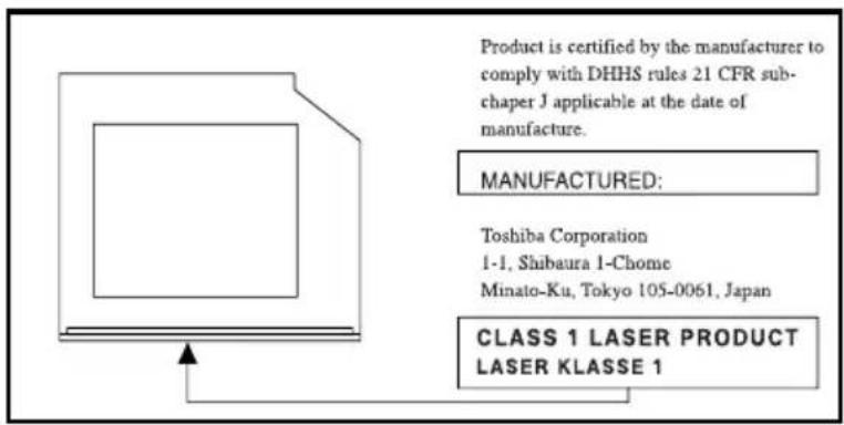 TOSHIBA Satellite M60 - Location of the required label - 1