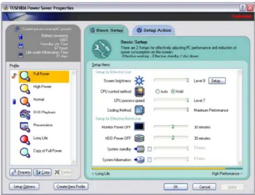 TOSHIBA Satellite M60 - Power Profiles - 1