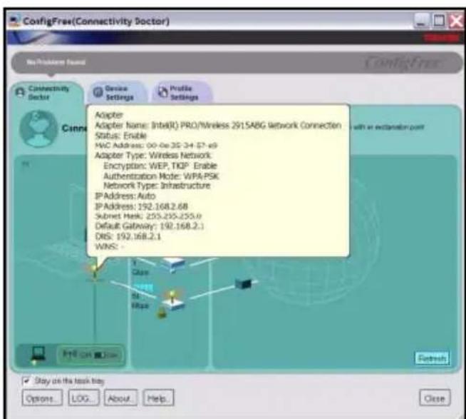 TOSHIBA Satellite M60 - Sample Connectivity Doctor screen - 1