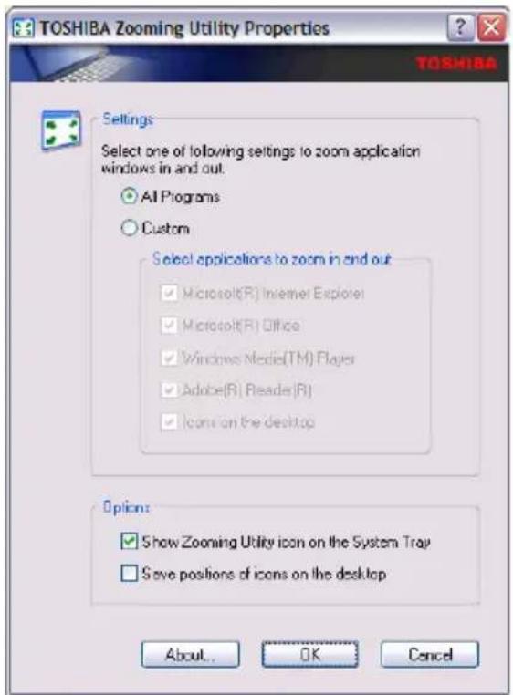 TOSHIBA Satellite M60 - TOSHIBA Zooming Utility - 1