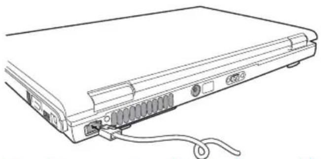 TOSHIBA Satellite M60 - Connecting the modem to a telephone line - 1