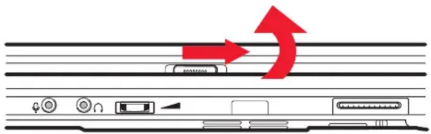 TOSHIBA Satellite M60 - Opening the display panel - 1