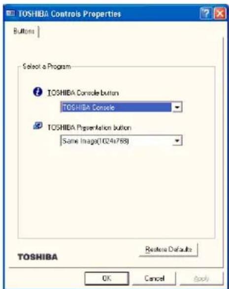 TOSHIBA Portege M100 - TOSHIBA Button Controls - 1