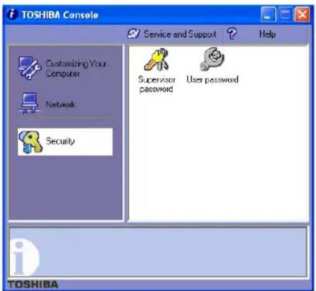 TOSHIBA Portege M100 - Setting a supervisor password - 1