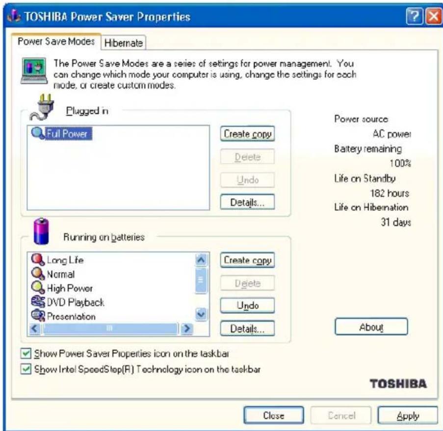 TOSHIBA Portege M100 - Power Management - 1