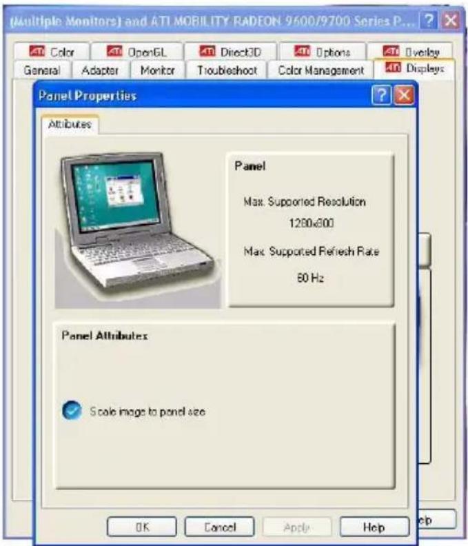 TOSHIBA Satellite M30X - Click the TV button to open the TV Properties dialog box. - 1