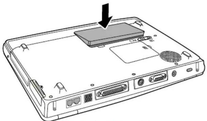 TOSHIBA Satellite M30X - Installing the battery pack - 2