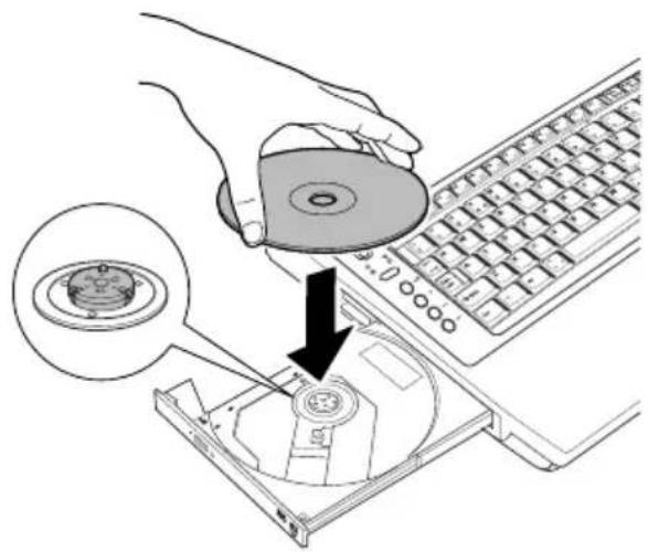 TOSHIBA Satellite M30X - Loading optical media discs - 4