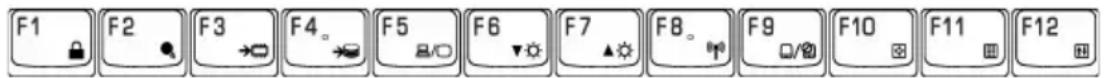 TOSHIBA Satellite M30X - F1 ... F12 function keys - 1