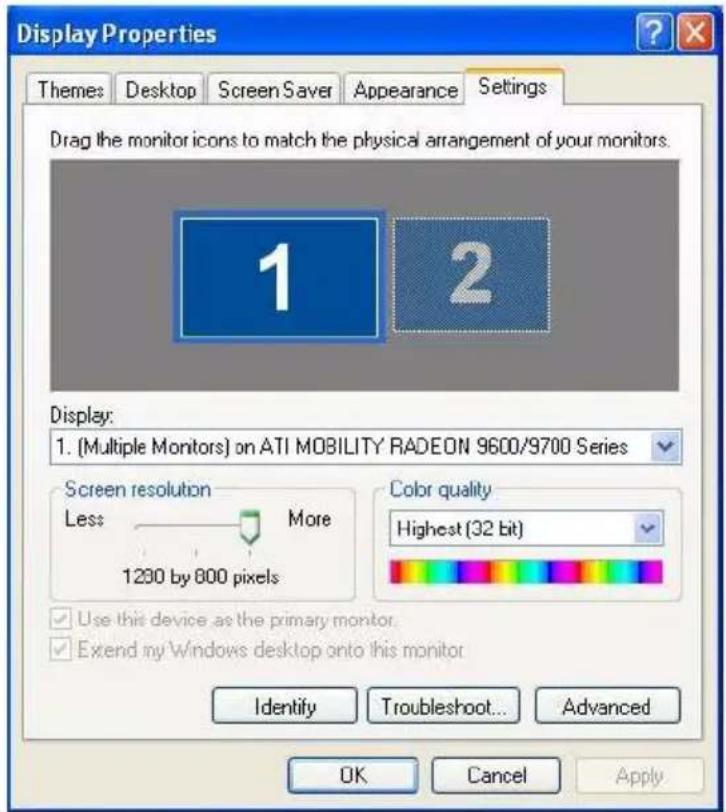 TOSHIBA Satellite M30X - Setting up more than one display - 1