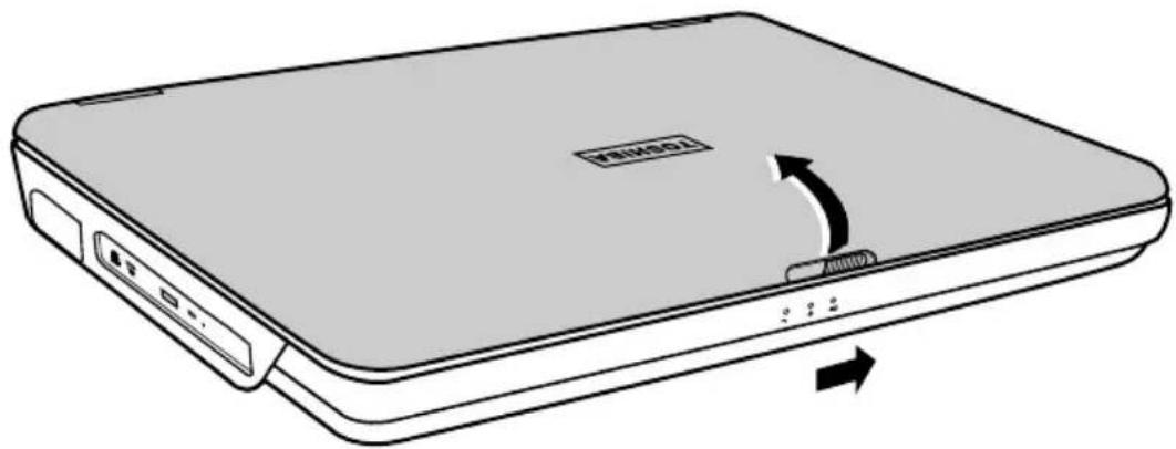 TOSHIBA Satellite M30X - Opening the display - 1