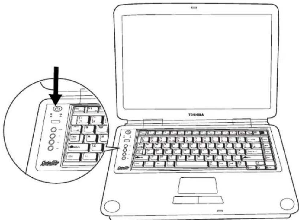 TOSHIBA Satellite M30X - Turning on the power - 2