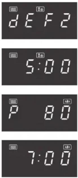 d E F 2 5:00 P 80 7:00