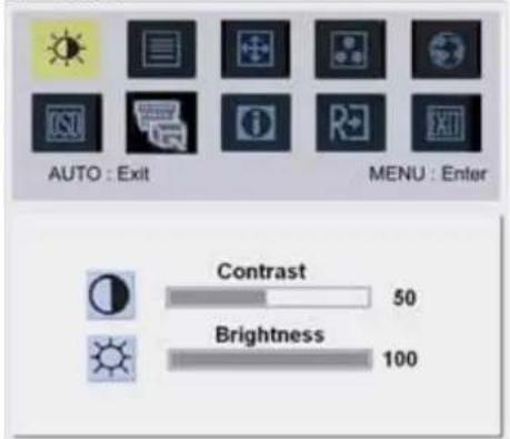 ACER AL2223Wb - OSD menu - 1