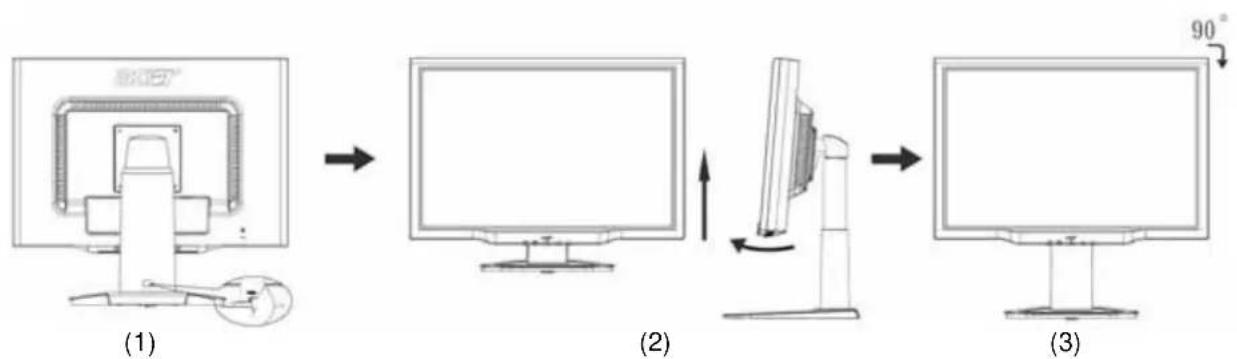 ACER AL2223Wb - Rotate Adjustment (Only AL2223W r): - 1