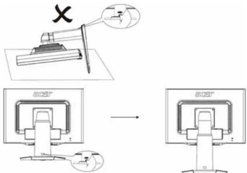 ACER AL2223Wb - Adjusting the viewing angle (Only AL2223W h/AL2223W r) - 2