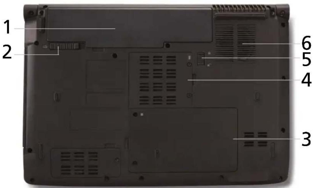 ACER Aspire 4935 - Base view - 1