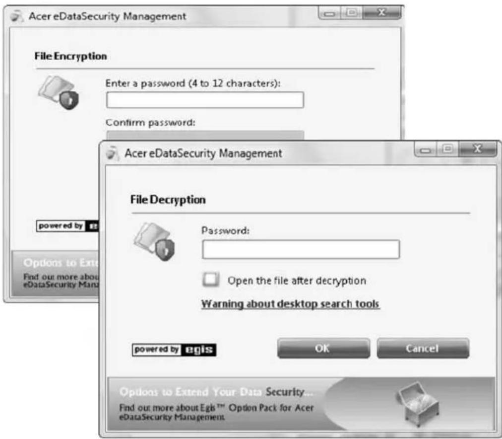 ACER Aspire 5930G - Acer eDataSecurity Management (only for certain models) - 4