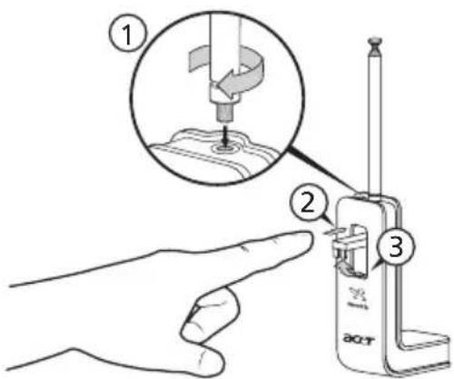 ACER Aspire 5930G - To set up the antenna: - 1