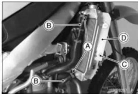 KAWASAKI KLX450R (2011) - Radiator Removal - 3