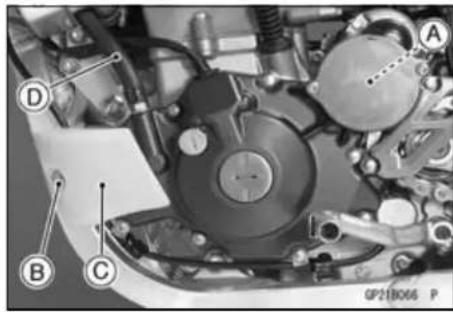 KAWASAKI KLX450R (2011) - Magneto Cover Removal - 4