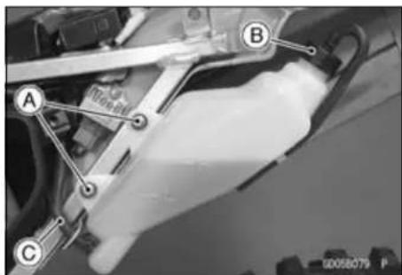 KAWASAKI KLX450R (2011) - Reserve Tank Removal - 1