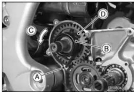 KAWASAKI KLX450R (2011) - Kickshaft Removal - 1