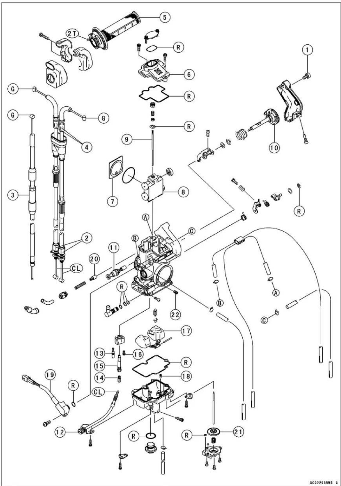 KAWASAKI KLX450R (2011) - Exploded View - 1