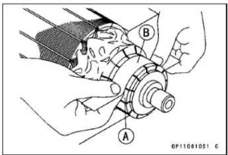 KAWASAKI KLX450R (2011) - Commutator Inspection, Cleaning - 1